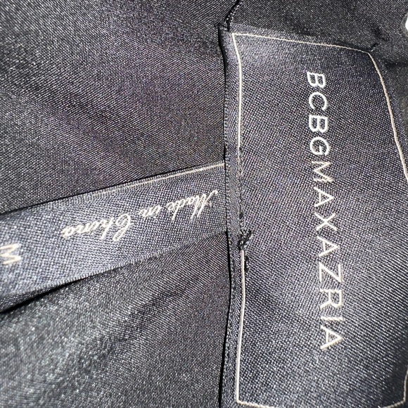 ❄️ BCBG Faux Fur Lined Jacket polyester, wool and cotton Black Med - Picture 11 of 15